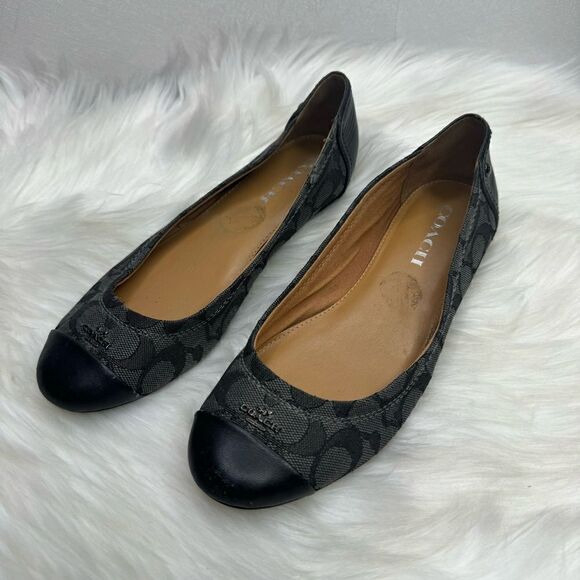 Coach Chelsea Signature Logo Ballet Flats 8.5 - Picture 1 of 8